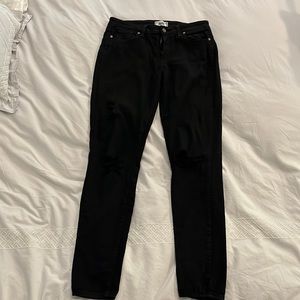 Paige size 30 black verdugo extra skinny jeans